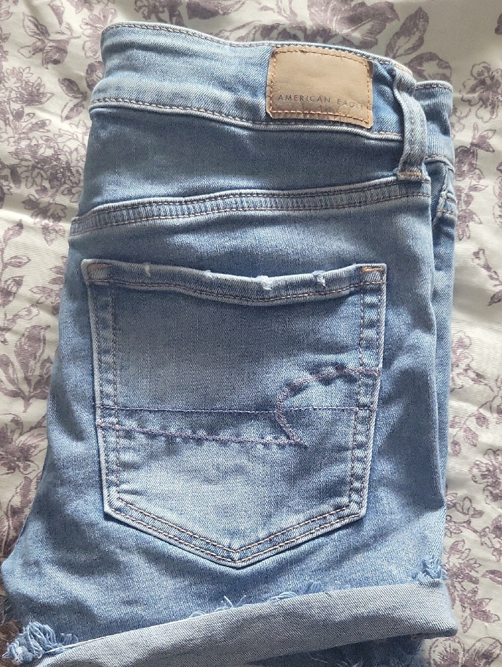 American Eagle Outfitters Light Blue Denim Jean Shorts
